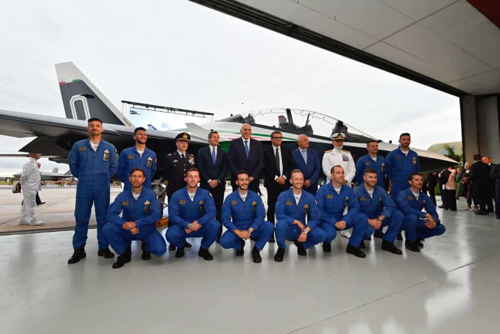 cerimonia rientro Frecce Tricolori NAT e presentazione M346